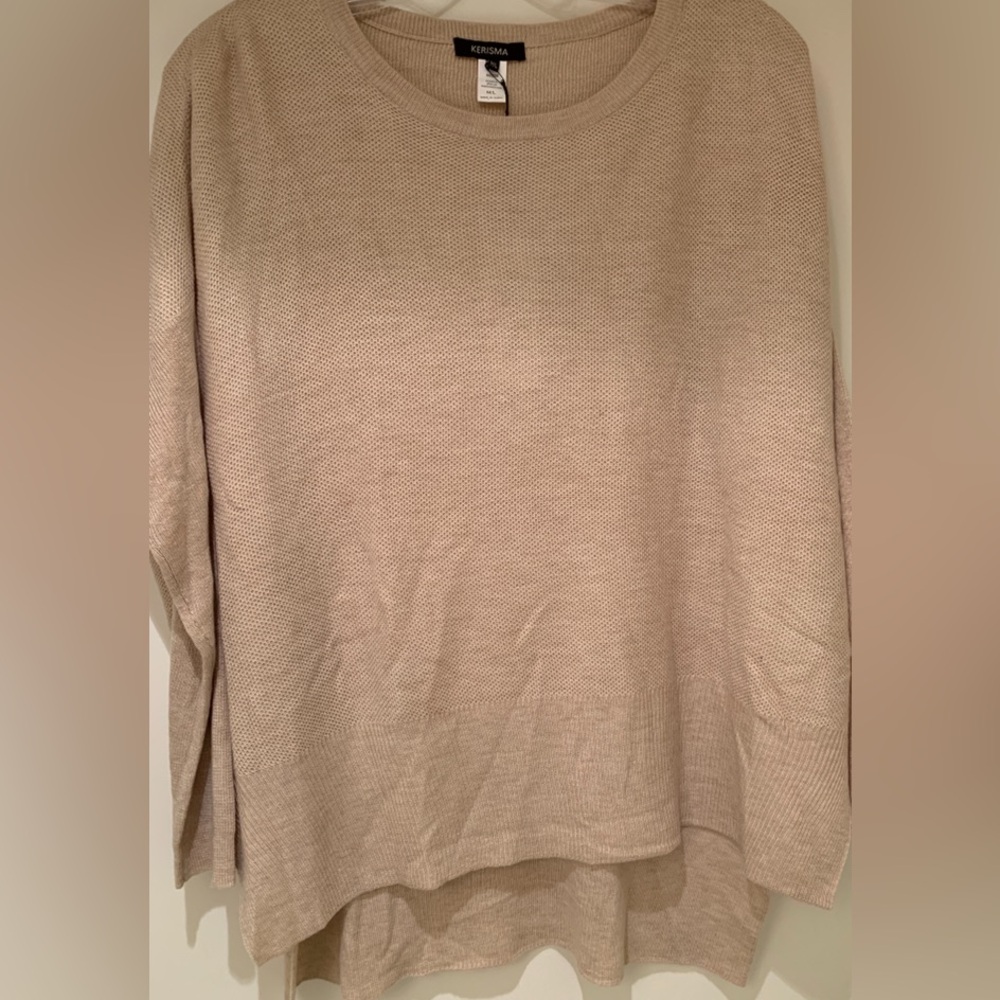 Kerisma - Women's Rylee Crew Neck Long Sleeve Knit Sweater (oatmeal, size M/L)